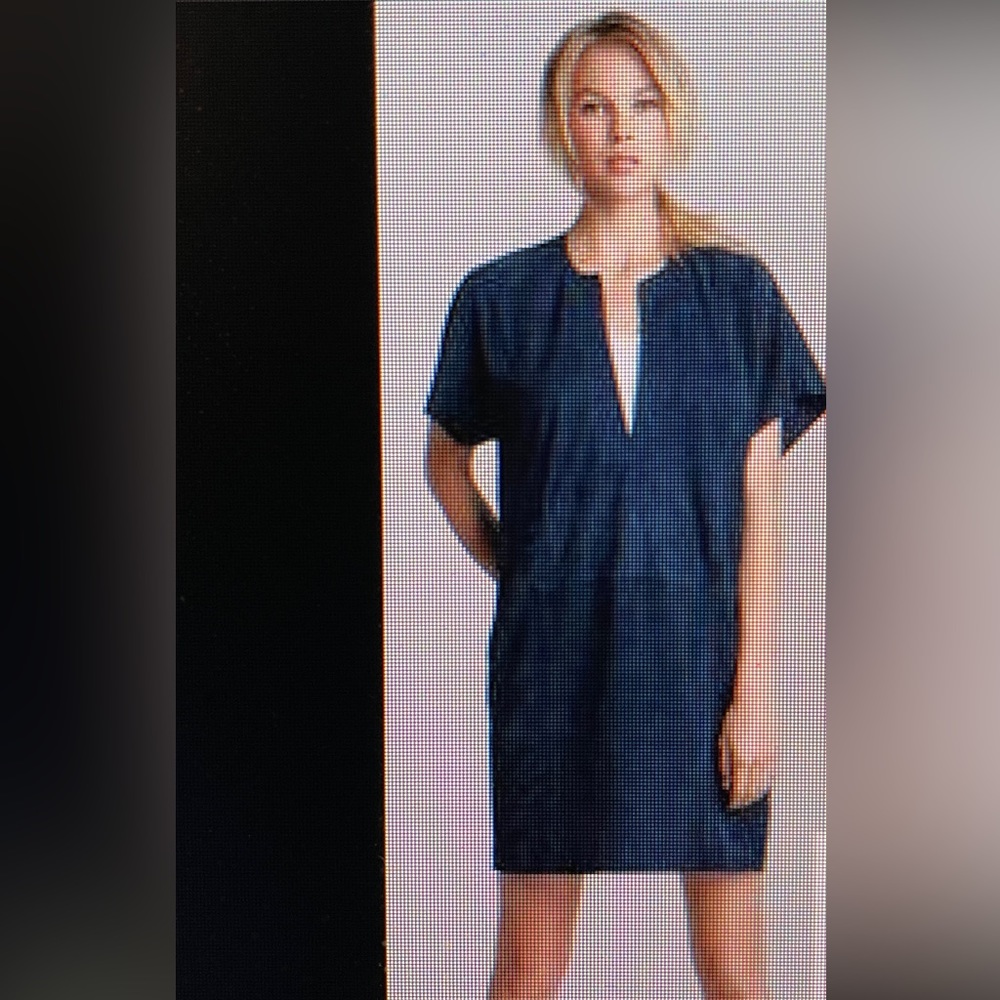 Vince blue suede tunic dress S